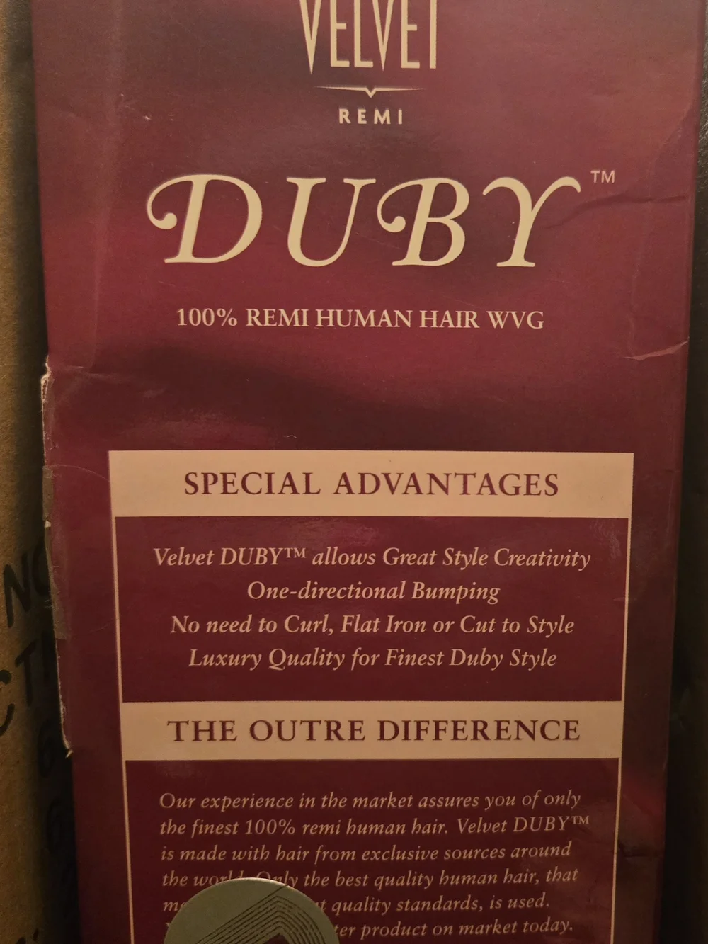 Velvet Duby Remi Human Hair Wig - Burgundy